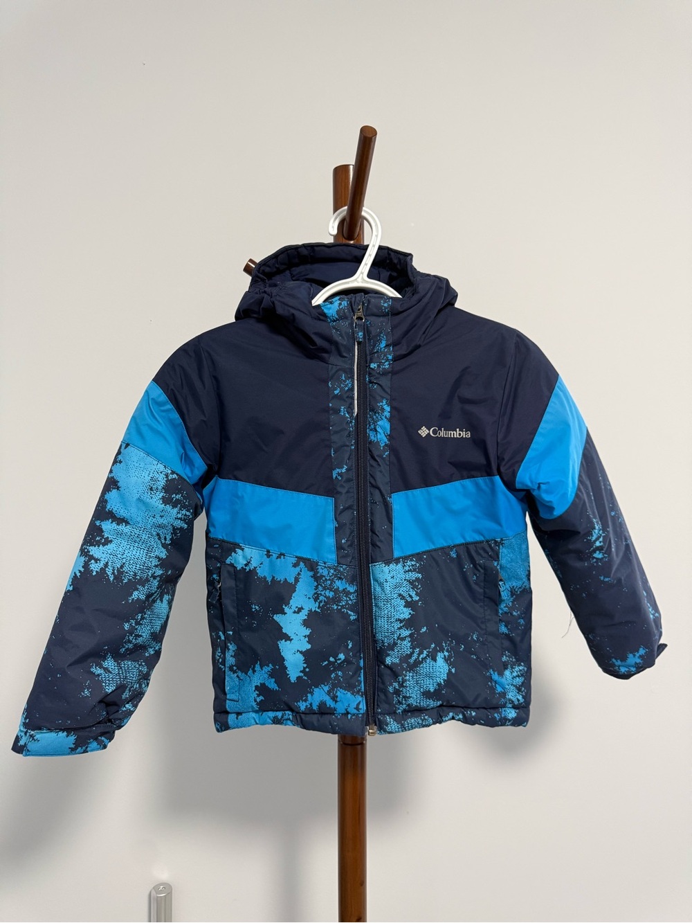 Columbia Kids Navy & Bright Blue Hooded Puffer Jacket